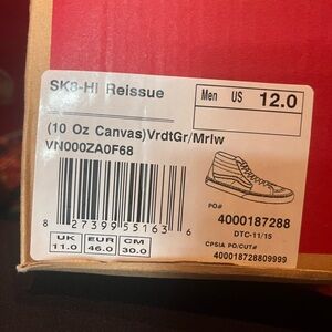 Vans SK8-Hi Reissue Kids Sneakers - Green and White